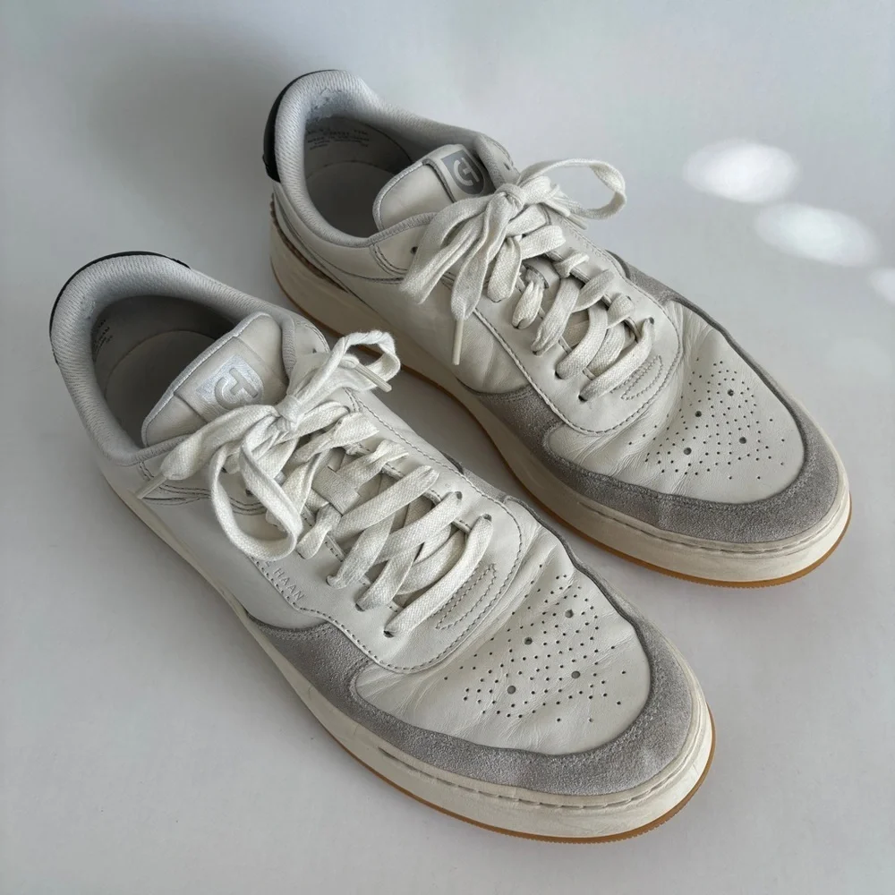 Cole Haan‎ Men's white leather Grandprø Crossover Sneaker lace up shoe size 11